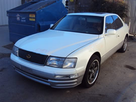 1996 LEXUS LS400, 4.0L AUTO SDN, COLOR WHITE, STK Z14831